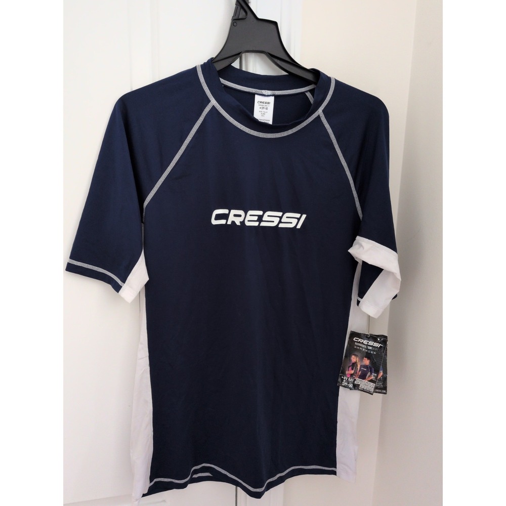 Cressi Men's Size XL Ocean Rashguard Pool Top Shirt Short Sleeve